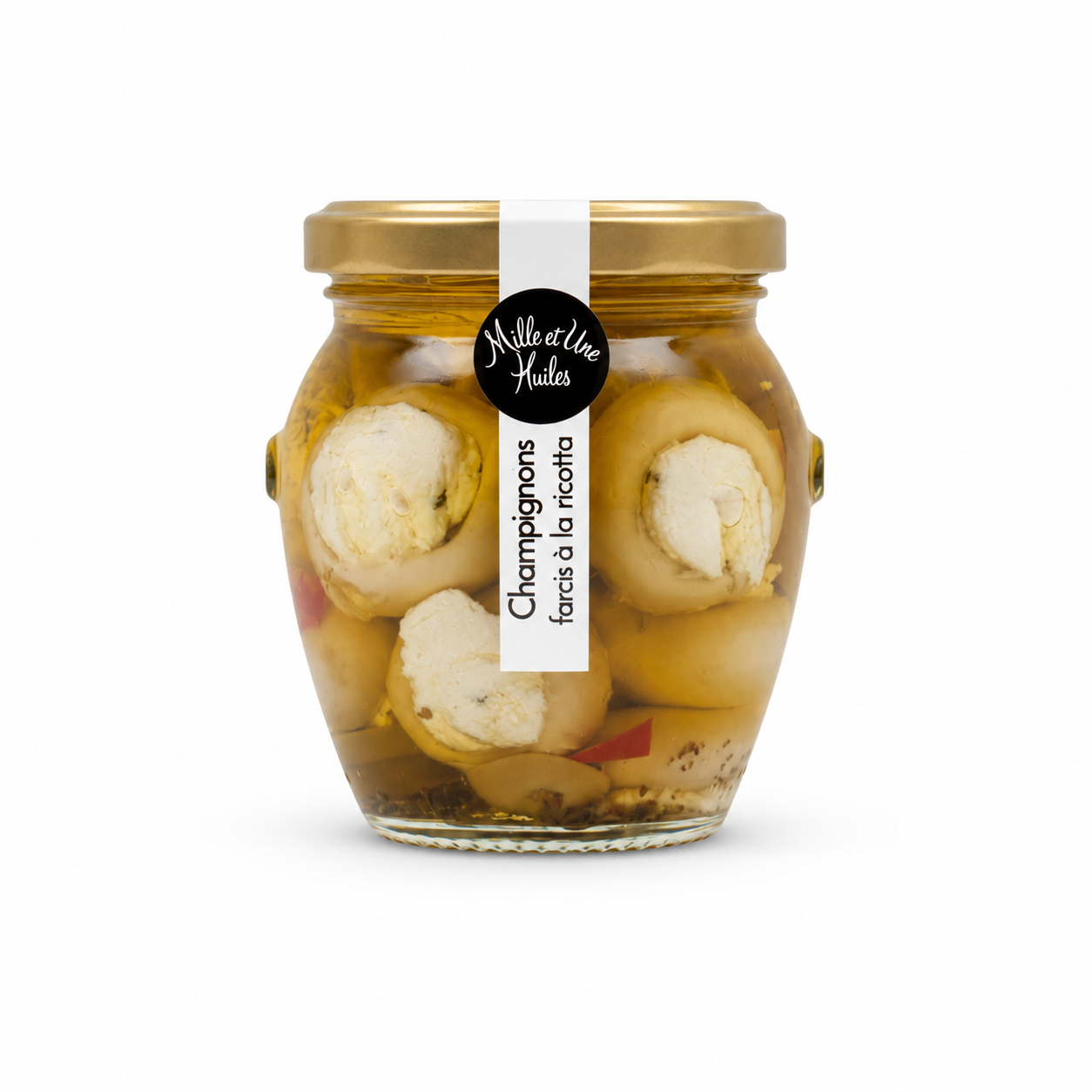 Champignons farcis à la Ricotta conservés à l'Huile d'Olive - 190g