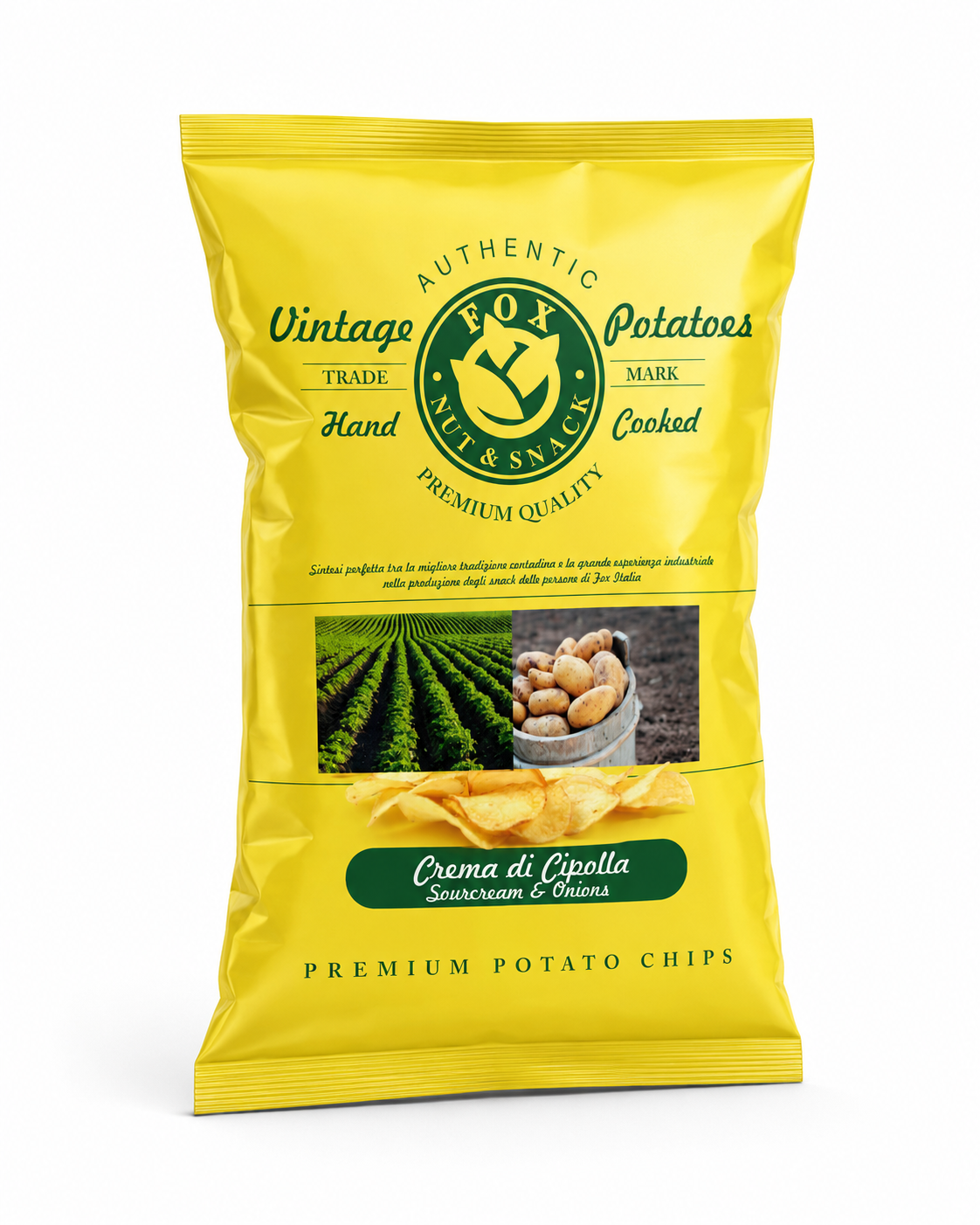 Chips Vintage à la Crème d'Oignons et sel marin - 120g