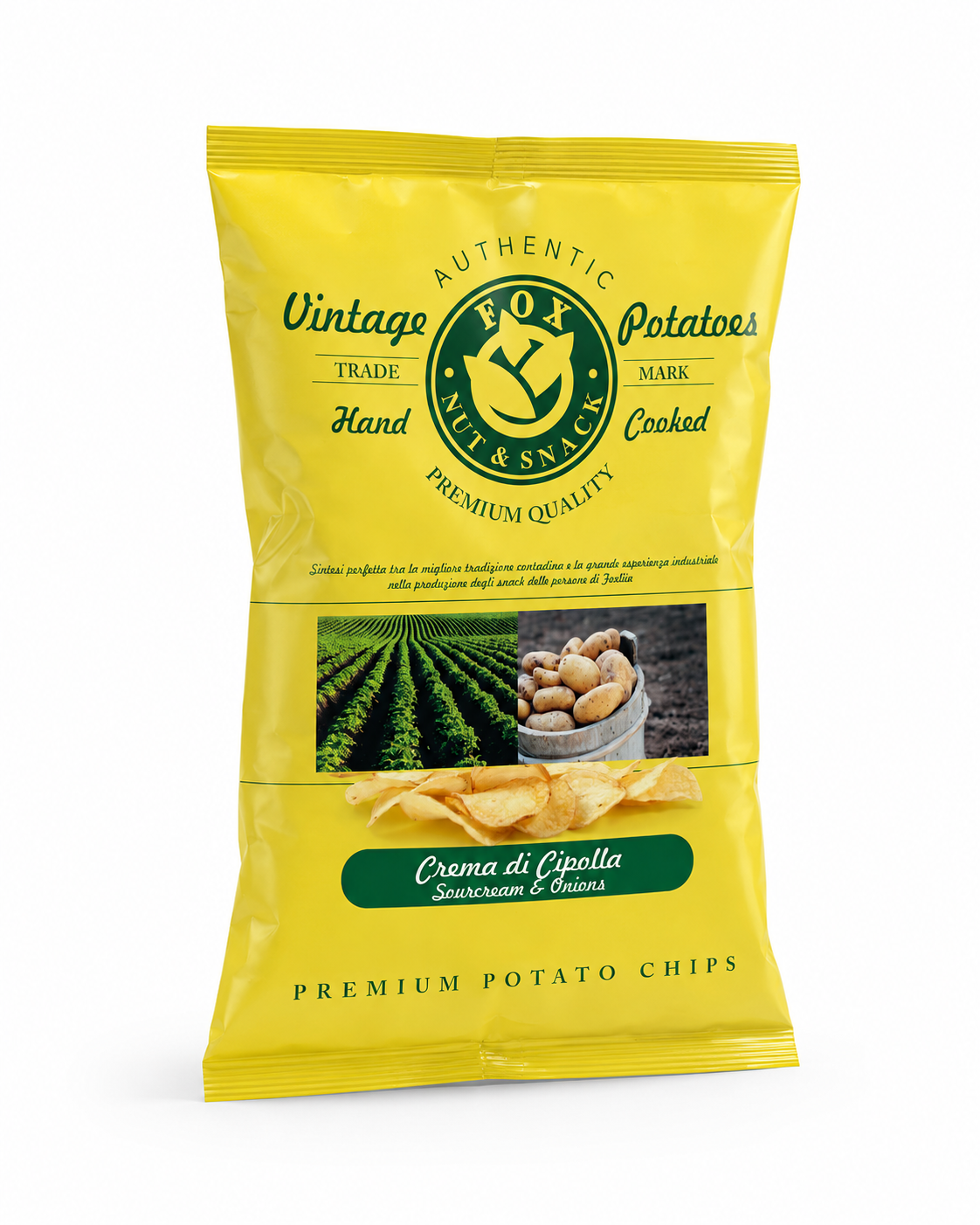 Chips Vintage à la Crème d'Oignons et sel marin - 120g