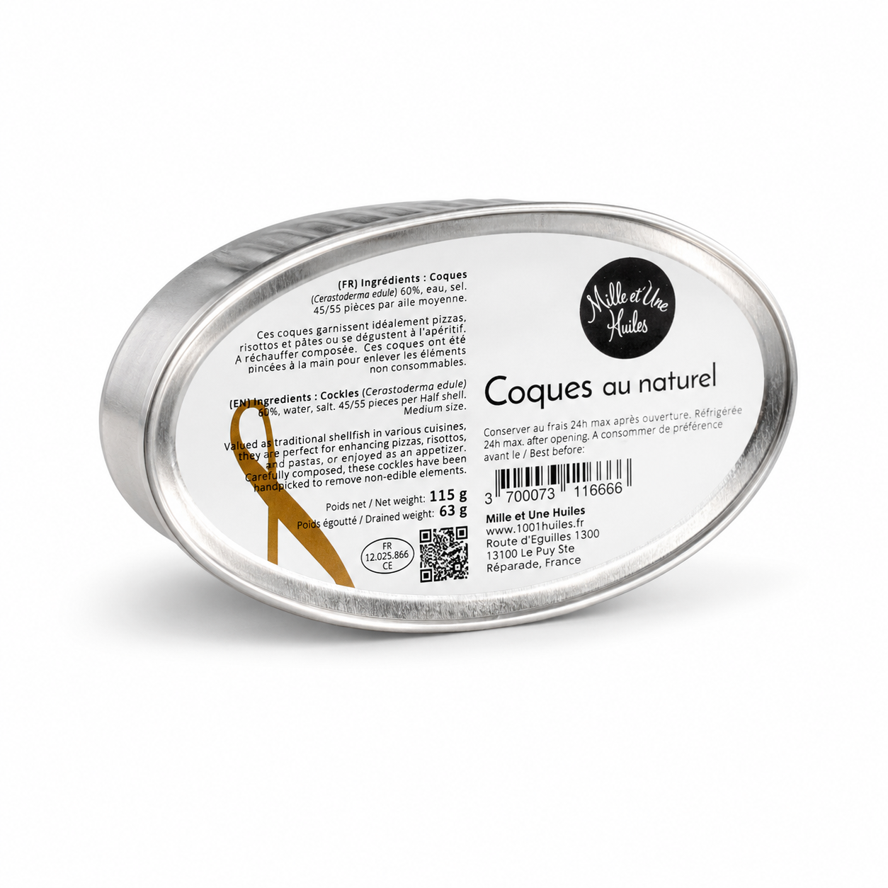Coques au Naturel (45/55 pièces) - 115g