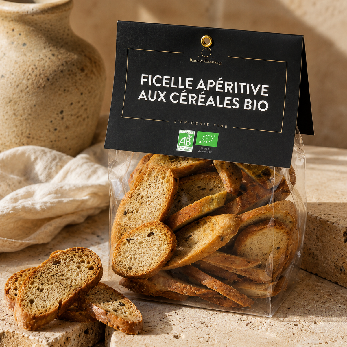 Ficelle Apéritive aux Céréales Bio - 75g