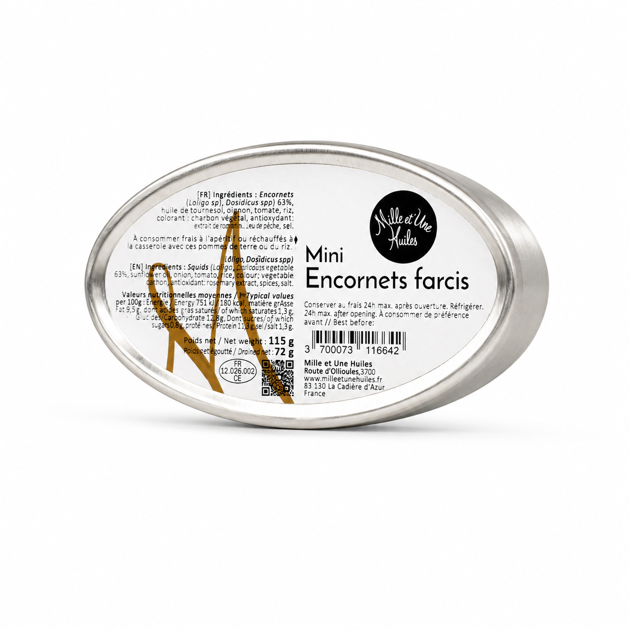 Mini Encornets Farcis (3/4 pièces) - 115g