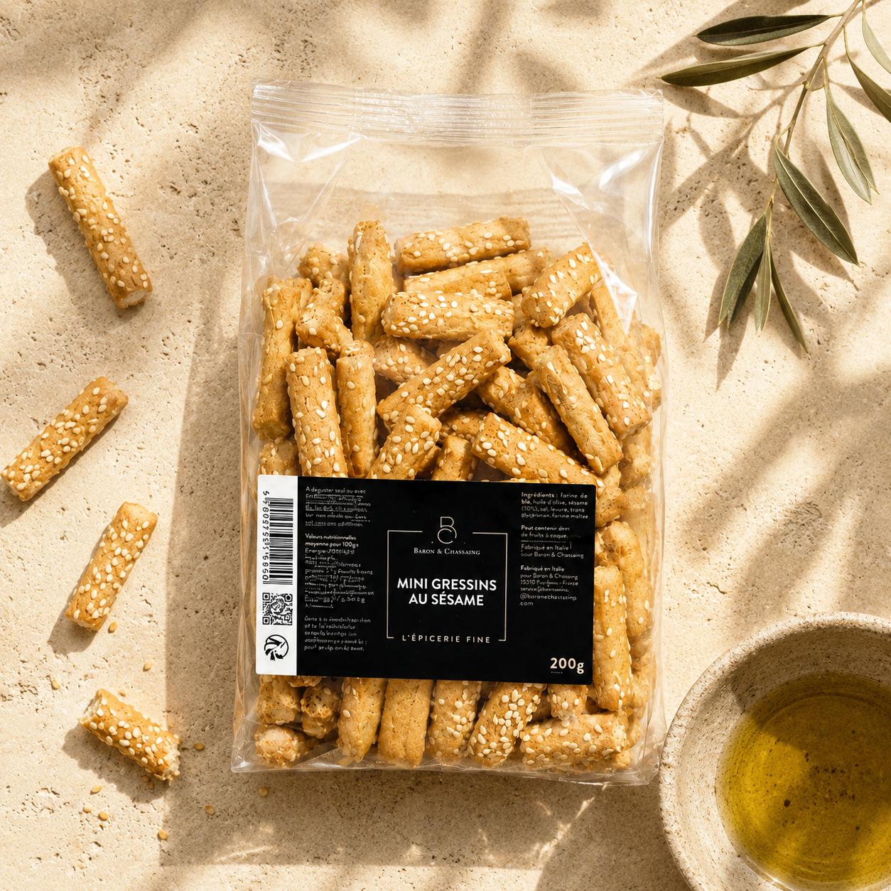 Mini Gressins au Sésame - 200g