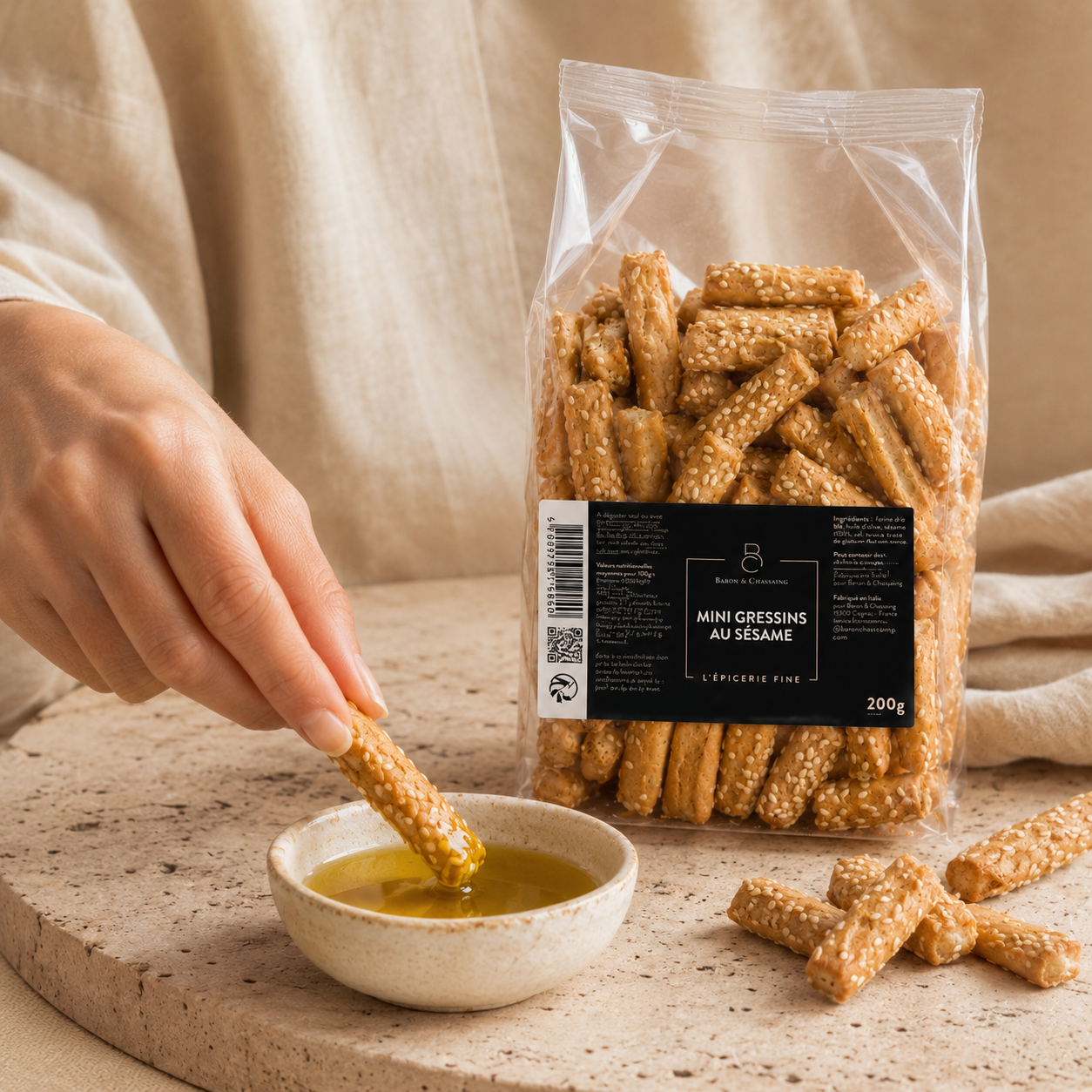 Mini Gressins au Sésame - 200g