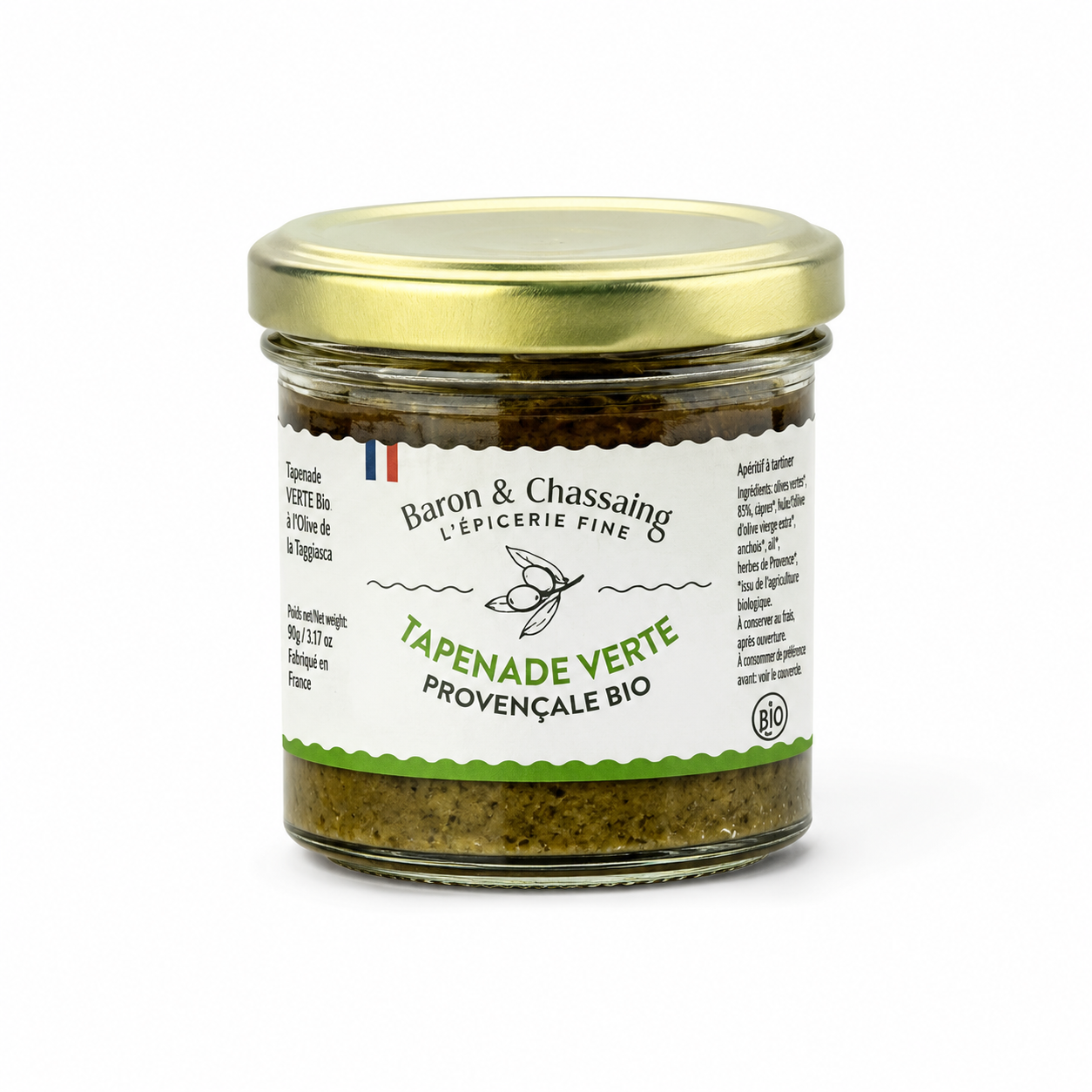 Tapenade Provençale aux Olives Vertes Bio - 95g