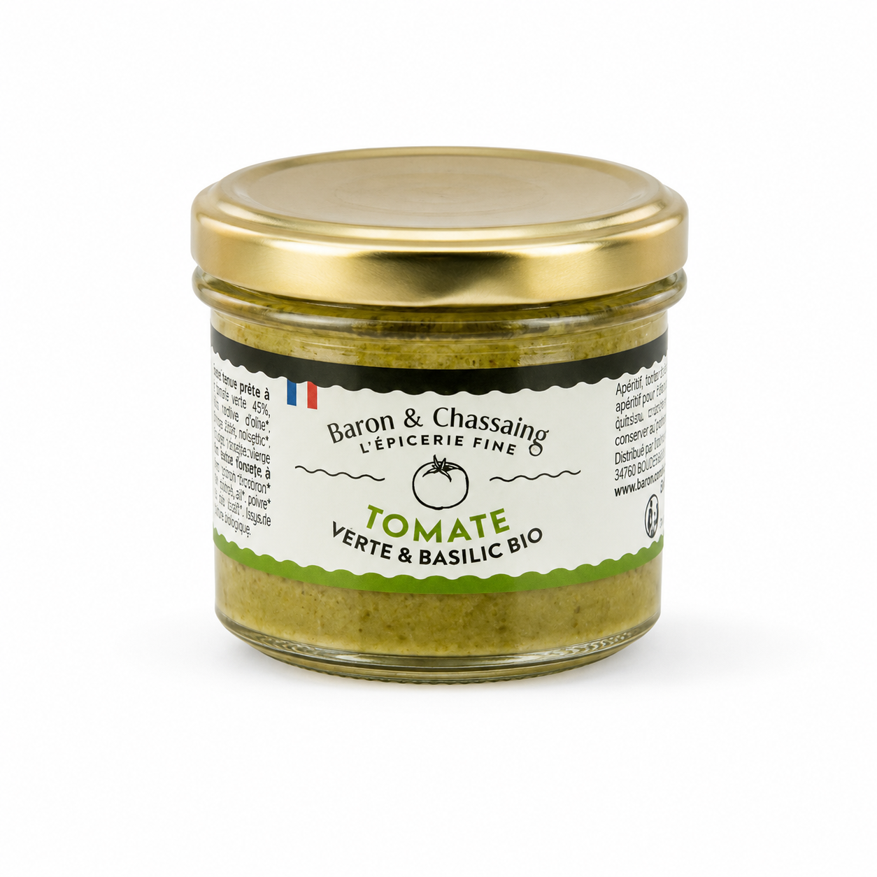 Tartinable Bio de Tomate Verte au Basilic - 95g