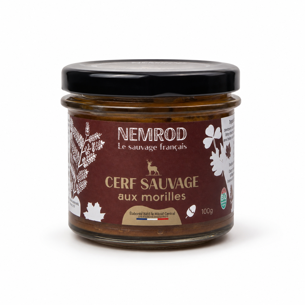 Terrine Cerf sauvage aux Morilles - 90g