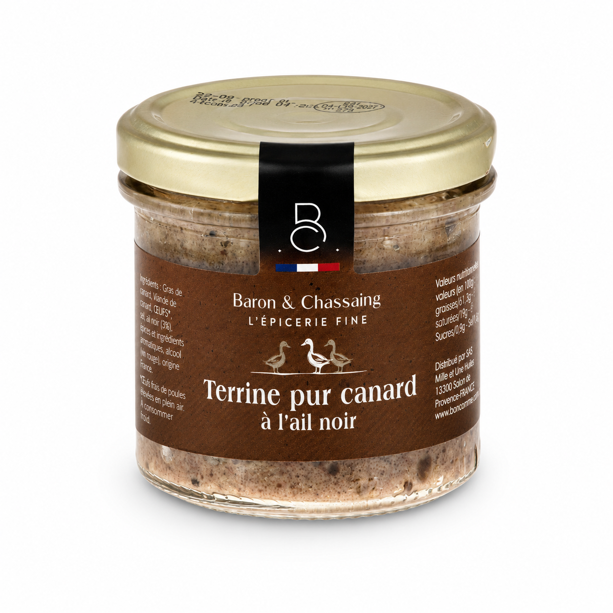 Terrine pur Canard à l'Ail noir - 90g