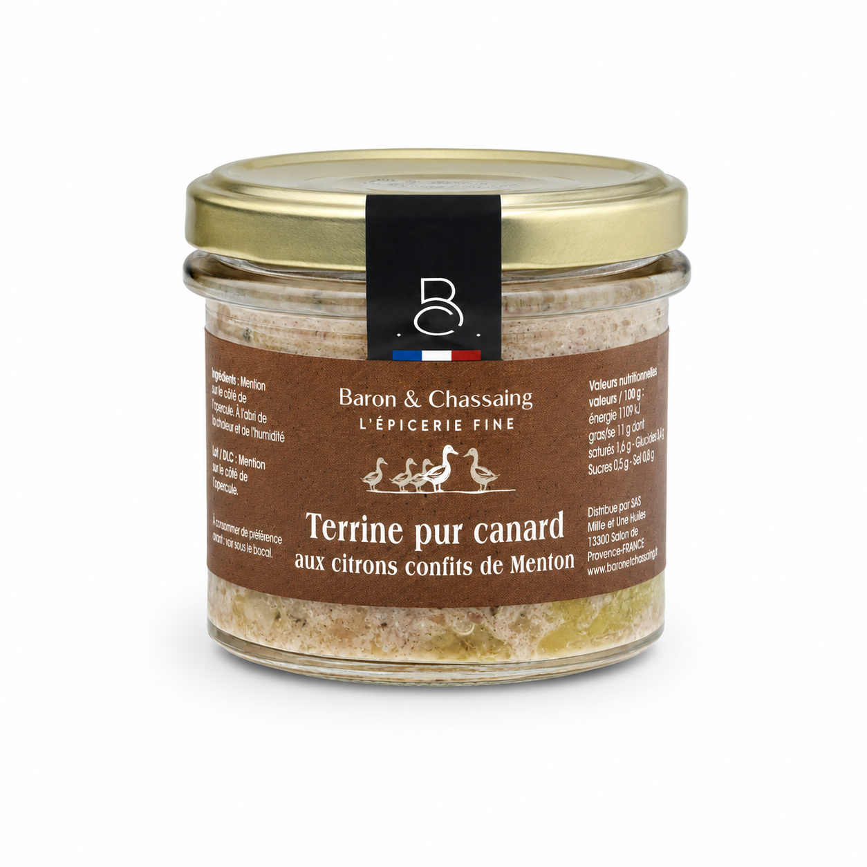 Terrine pur Canard aux Citrons confits de Menton - 90g