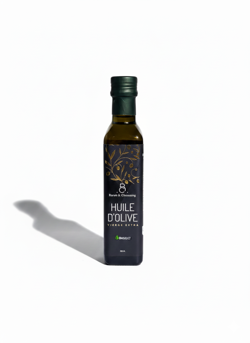 Huile d’Olive Vierge Extra au Basilic – 250 ml